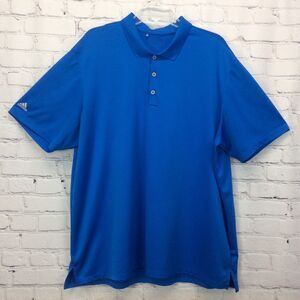 ⛳️Adidas Golf Polo Men’s Size 2XL Cobalt Blue Athleisure Sports Travel Business